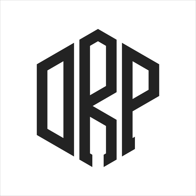 Diseño del logotipo de DRP Letra inicial DRP Monograma Logotipo con forma de hexágono