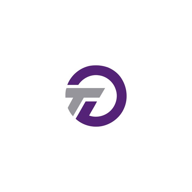 Vector diseño de logotipo dt
