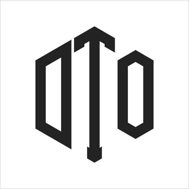 Diseño del logotipo de la DTO Letra inicial El logotipo del DTO Monograma con forma de hexágono