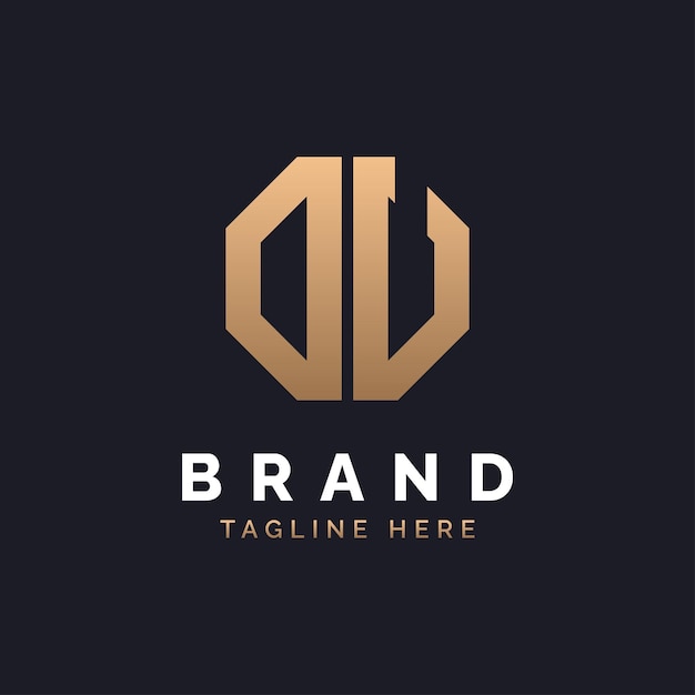 Diseño de logotipo DU Moderno Minimal Elegante y lujoso Logotipo DU Alfabeto Letra DU Diseño de Logotipo para la identidad empresarial corporativa de la marca
