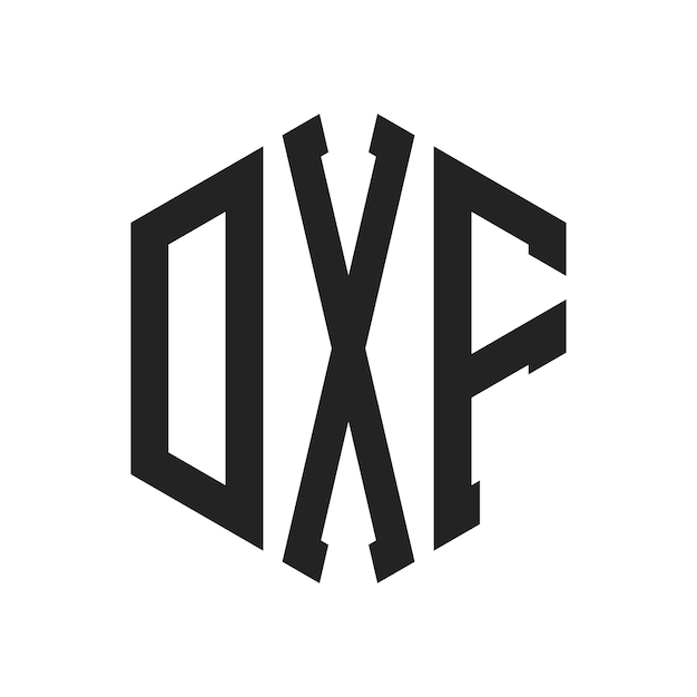 Diseño del logotipo DXF Letra inicial DXF Monograma Logotipo con forma de hexágono