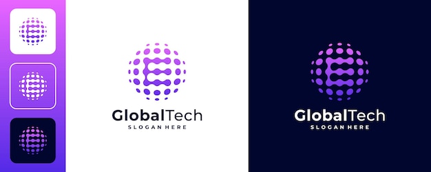 Diseño del logotipo de E tech globe