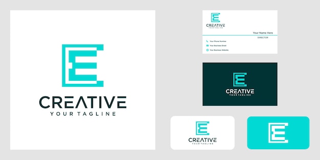 diseño de logotipo e Vector Premium