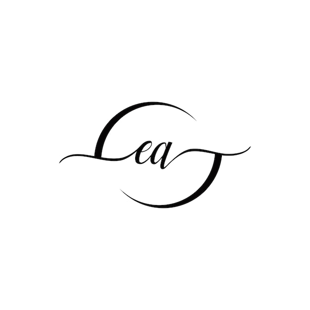 Diseño del logotipo de EA Initials Logotipo de letra inicial Plantilla de logotipo de LUJO CREATIVO