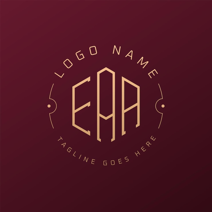 Vector diseño de logotipo de eaa de lujo letra elegante eaa monograma logotipo minimalista poligono estampa de diseño de logotipo eaa
