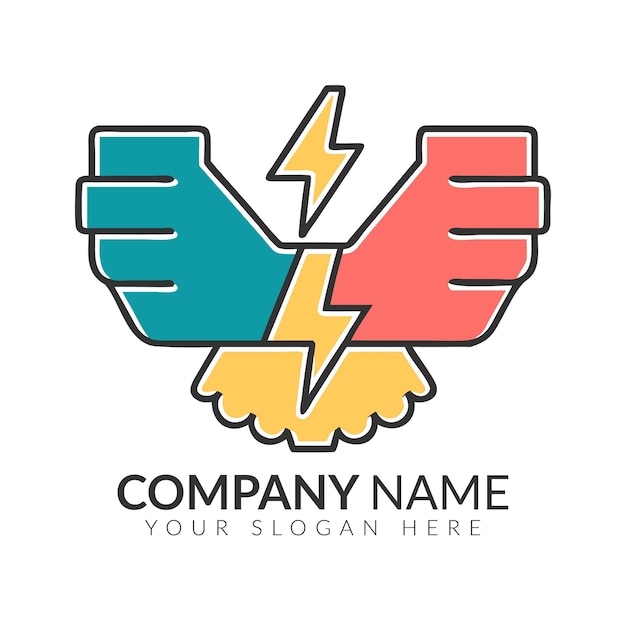 Diseño del logotipo de Eagle Power Vector