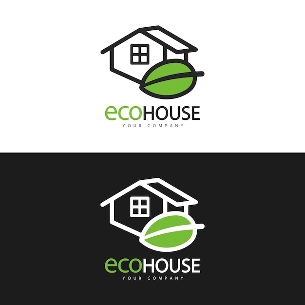 Vector diseño de logotipo eco house