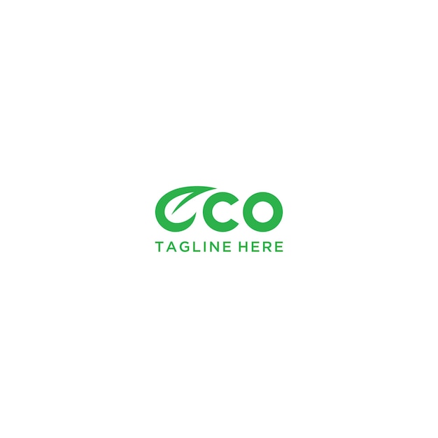 diseño de logotipo eco palabras con símbolos e