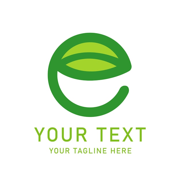 Diseño de logotipo ecológico o verde Ilustración de arte vectorial