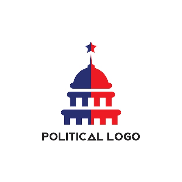 Vector diseño del logotipo del edificio del capitolio de los estados unidos diseño del vector capitol hill washington dc logotipo político