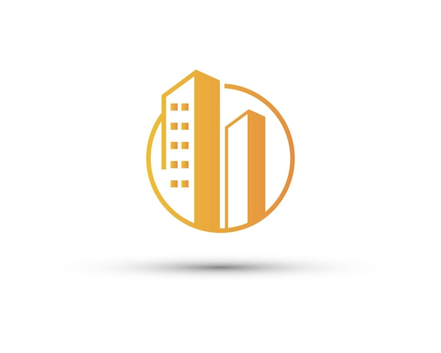 Un diseño de logotipo para un edificio con un círculo de ventanas.
