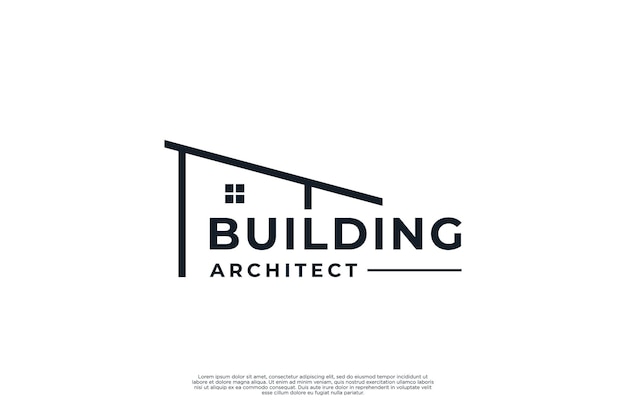 Diseño de logotipo de edificio Concepto de logotipo de arquitectura inmobiliaria
