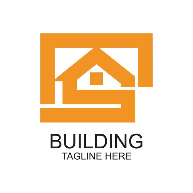 Diseño del logotipo del edificio concepto simple Premium Vector