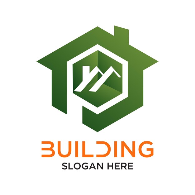 Diseño de logotipo de edificio concepto simple vector premium