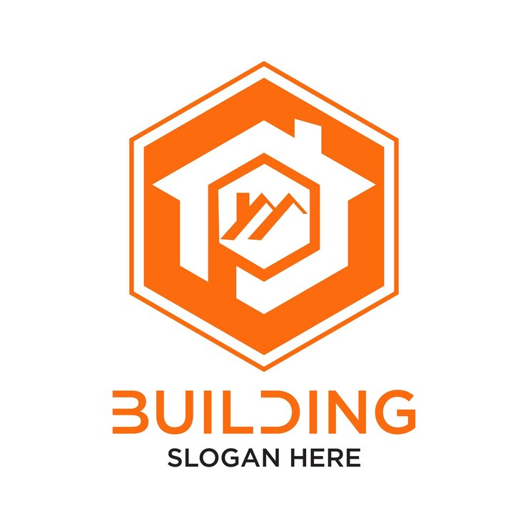 Vector diseño de logotipo de edificio concepto simple vector premium