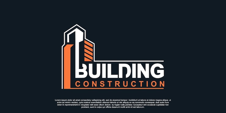 Vector diseño de logotipo de edificio concepto único degradado dorado vector premium
