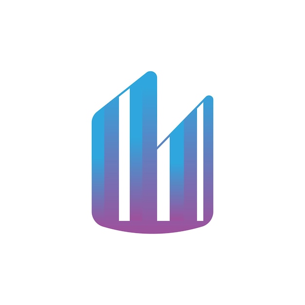 Diseño de logotipo de edificio Ilustración de arte vectorial
