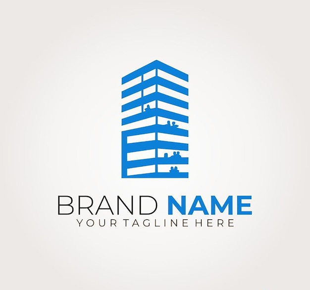 Diseño de logotipo de edificio moderno para una empresa inmobiliaria y de construcción
