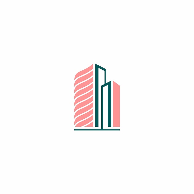 diseño de logotipo de edificio de oficinas, logotipo de bienes raíces