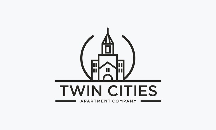 Diseño de logotipo de edificio residencial y de apartamentos.