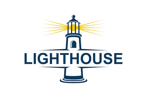 Diseño del logotipo del edificio de la torre del faro símbolo de negocio financiero minimalista simple