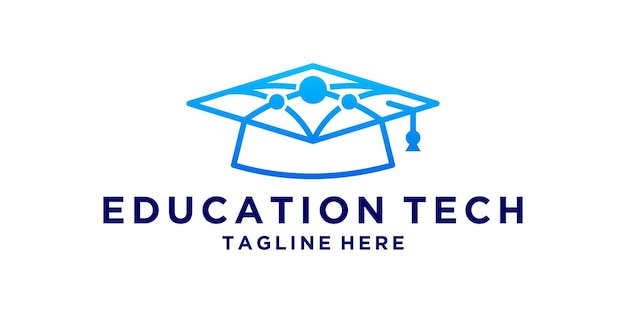 Diseño de logotipo educación aprendizaje conexión diseño de logotipo vector símbolo icono idea creativa
