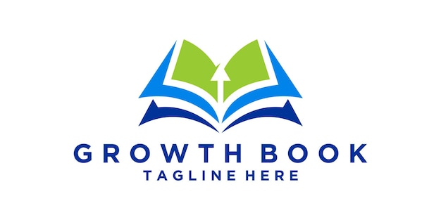 diseño de logotipo de educación combinación de libros y flecha logotipo diseño vectorial símbolo icono idea creativa
