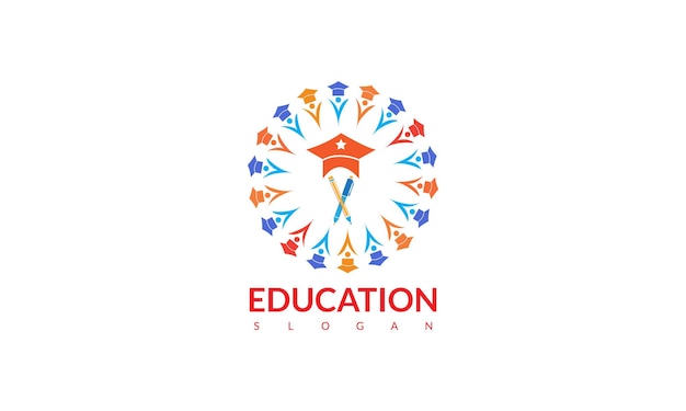 Diseño del logotipo de la educación con concepto moderno Ilustración vectorial del icono de la educación