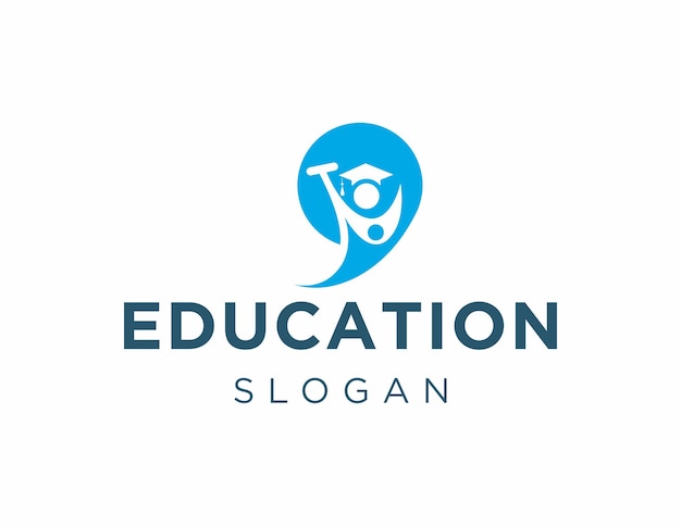 Diseño del logotipo de la educación creado utilizando la aplicación Corel Draw 2018 con un fondo blanco