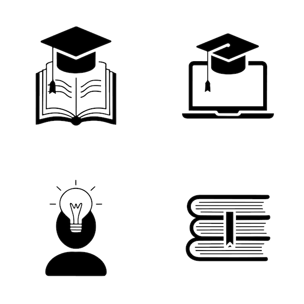 Diseño de logotipo Educación Diseño vectorial de íconos de educación