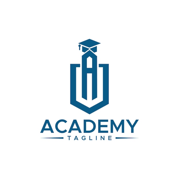 Diseño de logotipo de educación logotipo de la academia elegante agradable y simple