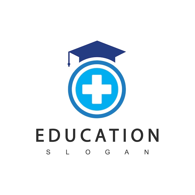 Diseño de logotipo de educación logotipo de atención médica y médica