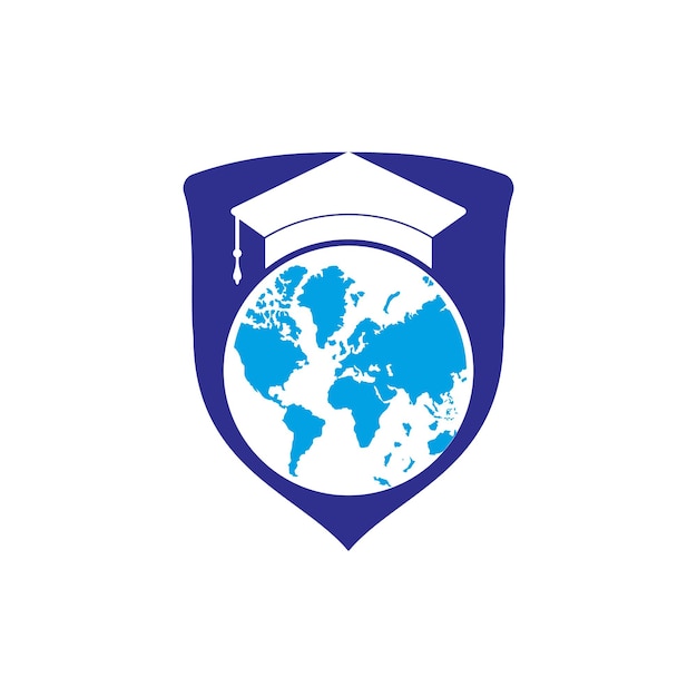 Diseño del logotipo de la educación mundial Inspiración para el diseño del logotipio de la educación moderna