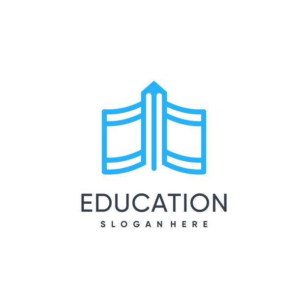 Diseño de logotipo educativo con concepto creativo moderno.