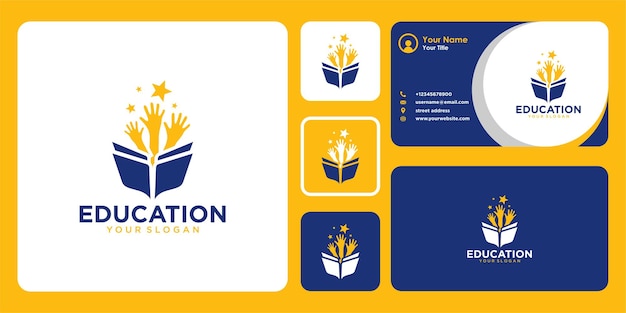 Diseño de logotipo educativo y tarjeta de visita.