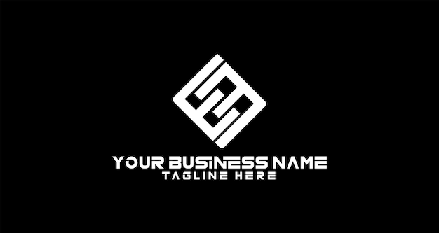 Diseño del logotipo de EE Monogram Logotipo plano, minimalista y moderno