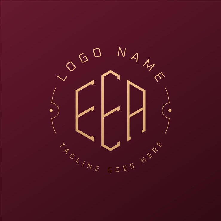 Vector diseño del logotipo del eee de lujo letra elegante monograma del eea logotipo minimalista poligono estampa de diseño del logotipo de la eea