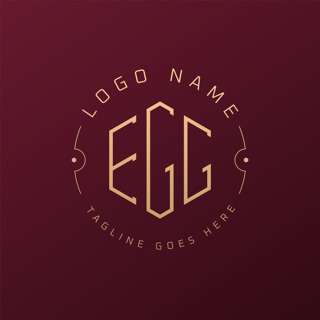 Diseño de logotipo de EGG de lujo Letra elegante Logotipo de monograma de EGG Polígono minimalista Estampa de diseño de logotipo EGG
