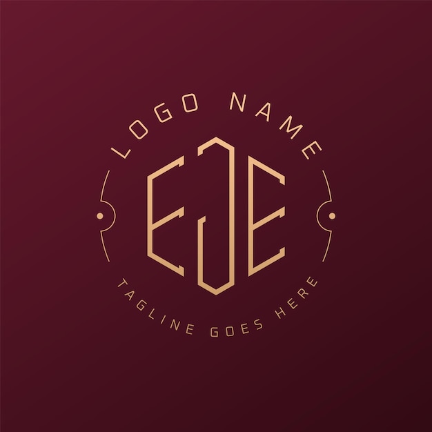 Diseño de logotipo de EJE de lujo Letra elegante EJE Monograma Logotipo minimalista Poligono EJE Template de diseño de logotipo