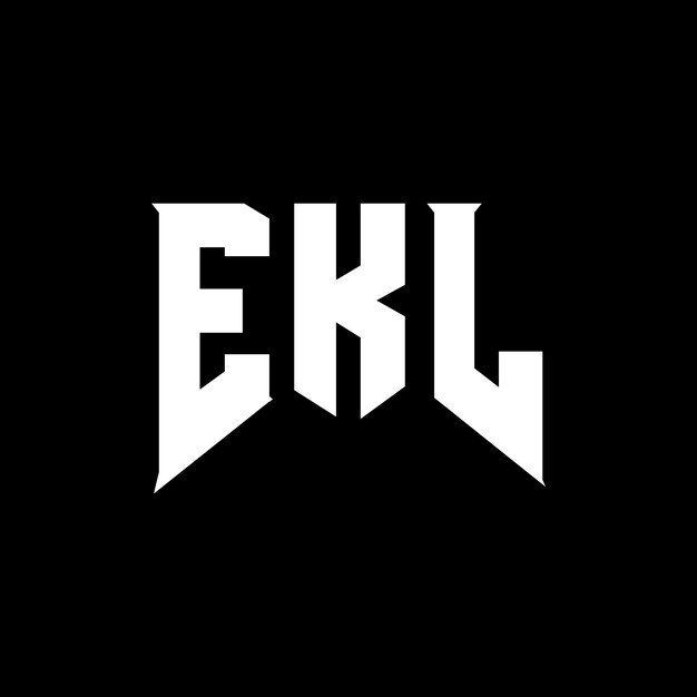 El diseño del logotipo EKL para la empresa de tecnología EKL, combinación de colores blanco y negro EKL, diseño EKL vectorial EKL, icono EKL, alfabeto EKL, tipografía EKL.