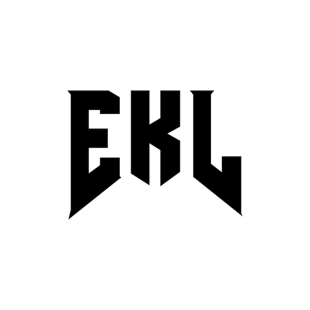 El diseño del logotipo EKL para la empresa de tecnología EKL, combinación de colores blanco y negro EKL, diseño EKL vectorial EKL, icono EKL, alfabeto EKL, tipografía EKL.