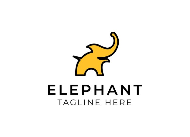 Diseño de logotipo de elefante Logotipo de elefante moderno