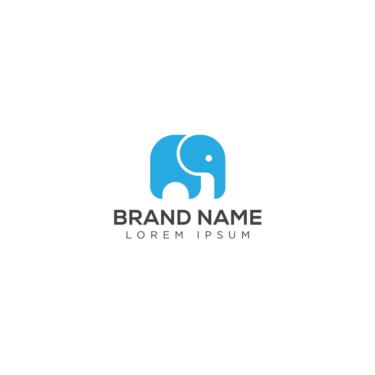 Diseño de logotipo de elefante M