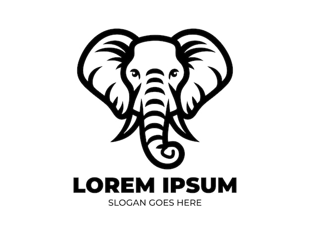Diseño de logotipo de elefante plantilla vectorial icono de concepto de logotipo animal