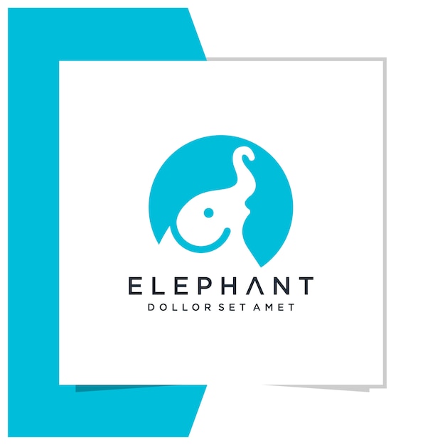 Diseño de logotipo de elefante