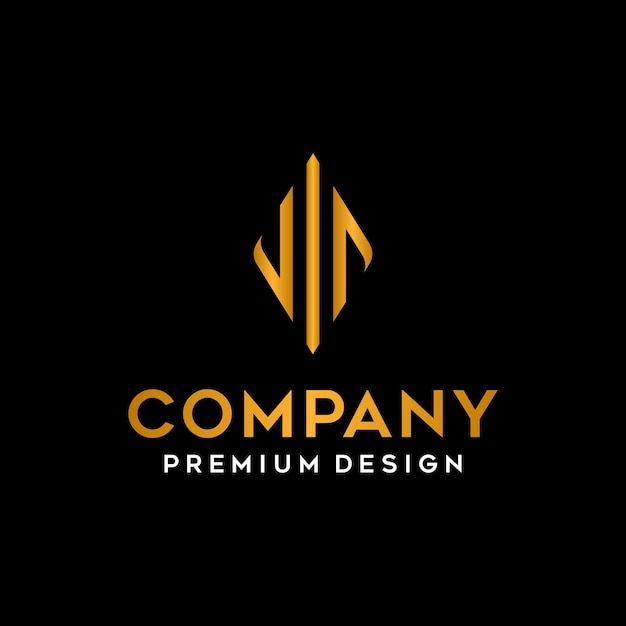 Diseño de logotipo elegante de empresa de negocios de lujo