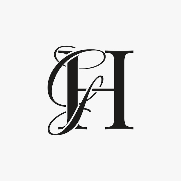 Diseño de logotipo elegante g y h