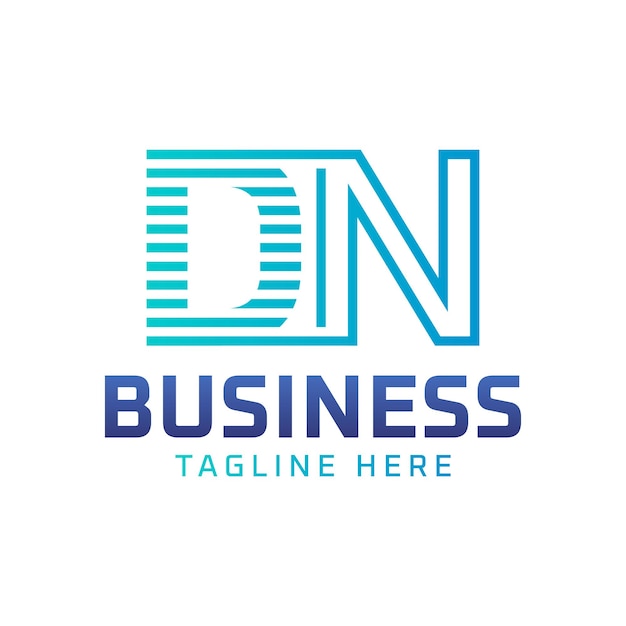 Diseño de logotipo elegante letra moderna DN Logotipo para negocios