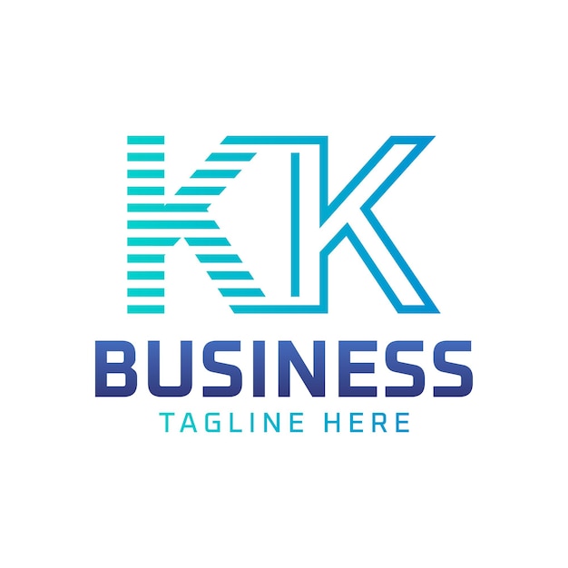 Diseño de logotipo elegante letra moderna KK KK Logotipo para negocios