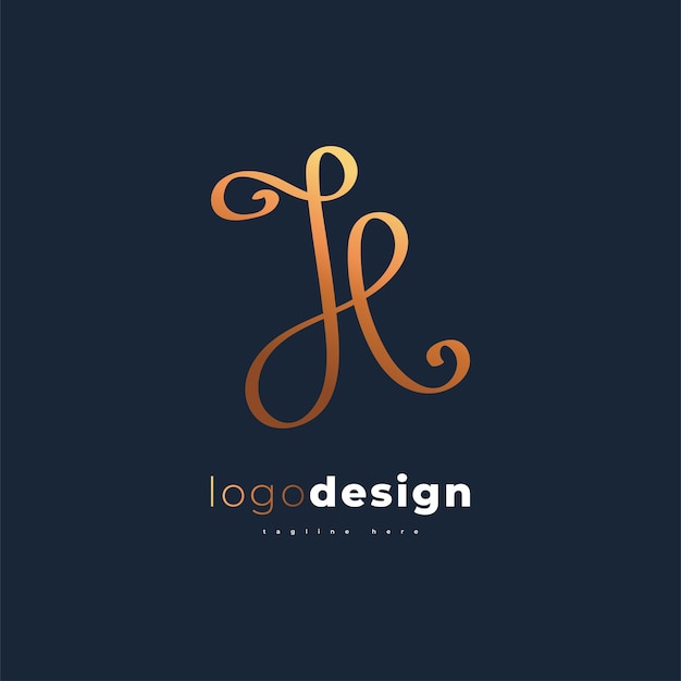 Diseño de logotipo elegante y minimalista con letra inicial JL o DL con estilo de escritura a mano. Logotipo o símbolo de la firma JL o DL para la identidad comercial